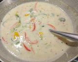 A picture of step 6 of Baked Chifferi with Veggies and White Sauce.