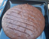A picture of step 12 of Chocolate and red velvet checker board cake.