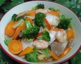 Foto langkah ke 10 dari resep Capcay Udang Bakso (saus Tiram).