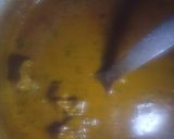 A picture of step 3 of Ogbolour soup and pounded yam.