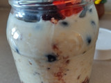 Desayuno de avena fría y mezcla Berries 🍓🫐