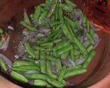 A picture of step 2 of Cluster beans curry.