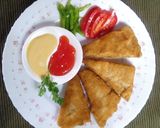 A picture of step 6 of Chicken triangles with honey mustard sauce #mystablefoodcontest.