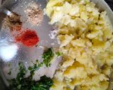 A picture of step 2 of Magic with stuffed gol gappe - Fusion of North Indian Gol gappe and South Indian Dosa batter.