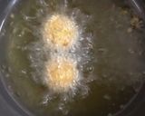 A picture of step 5 of Pita bread with falafel and tahini sauce.
