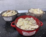 Pas rețetă Penne cu pui și ciuperci 10 fotografie