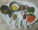 A picture of step 1 of Alu paratha.