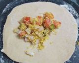 A picture of step 3 of Bhel paratha.