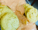 Foto del paso 7 de la receta: ÑOQUIS DE SÉMOLA A LA ROMANA (con salsa rosa de salsa blanca y fileto)👏🤩🧑🏻‍🍳😋🥰👏