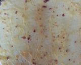A picture of step 5 of Domino's style stuffed cheese garlic bread.