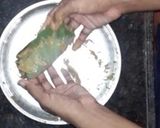 A picture of step 5 of Alu vadi.