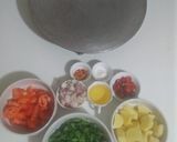A picture of step 2 of Meethi Alo.