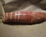 A picture of step 4 of Monkfish wrapped in parma ham.