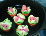 Foto langkah ke 17 dari resep Bolu Kukus Semangka Ala-Ala (1 Telur, SP, No Soda).