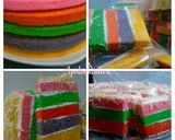Foto langkah ke 9 dari resep Steamed Rainbow cake.