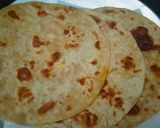 A picture of step 1 of Leftover paratha Patra (famous Gujarati dish).