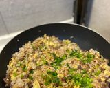 A picture of step 3 of Beef and Egg Fried Rice.