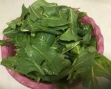 A picture of step 1 of Spinach paneer Veggie Rape.