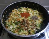 A picture of step 2 of Veg spring roll.