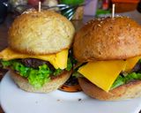 Foto langkah ke 8 dari resep Burger Bun Gandum.