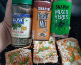 A picture of step 2 of Pizza Toast.