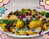 A picture of step 19 of Khandavi (Gujarati snakes).