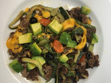 Keto pasta de zuchinni con carne molida