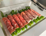 Foto del paso 3 de la receta: Espárragos al horno con gabardina de jamón serrano y queso