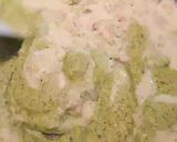 Une image de l'étape 5 de Pâtes au saumon et pesto de courgettes.