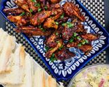 A picture of step 8 of Smokey Bbq wings & Spicy Sriracha wings.