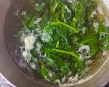 A picture of step 1 of Aloo palak.