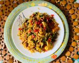 A picture of step 6 of Smoke Veggie Biryani.