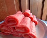 Foto langkah ke 4 dari resep Dadar gulung isi vla santan.