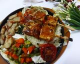 A picture of step 16 of Paneer and vegetable rice sizzler.