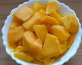 A picture of step 1 of Mango, pomegranate custard.