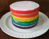 Foto langkah ke 12 dari resep Rainbow Cake 8 telur Nya.Liem,enak & lembuuuuuttt.