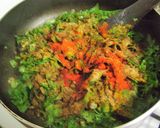 A picture of step 3 of Palak Baingan Bharta.