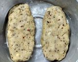 A picture of step 2 of Cheesy Italian style biscotti.