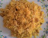 A picture of step 6 of Kesari Chawal.