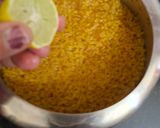 A picture of step 3 of Lemon Lal Msoor Dal Khichdi With Roasted Papad, Chokha, Dahi And Achar.
