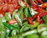 Foto langkah ke 5 dari resep Cumi Asin Cabe Ijo.