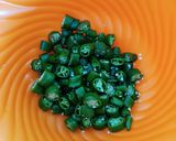 A picture of step 1 of Green Chillies Pickle - Instant and Delicious.