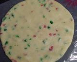 A picture of step 8 of Swiss roll tutti frutti cookies.