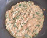 A picture of step 1 of Spring onion oats chilla.