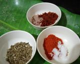A picture of step 1 of Masala papad.