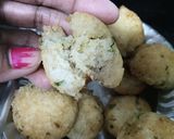 A picture of step 11 of Sabudana and Bhagar Appe.