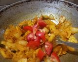 A picture of step 7 of Sorghum flatbreads with Potato onion Sabzi.