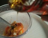 A picture of step 4 of A couple of smoothies#magic with blue curacao syrup.