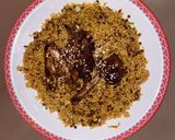 A picture of step 5 of Lentil rice with grilled chicken.