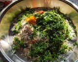 A picture of step 3 of Fresh methi leaves paratha.